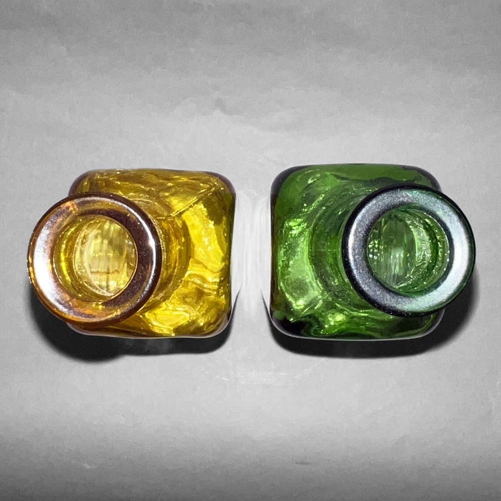 Yellow & Green Accent Bottles - Picture 2 of 3